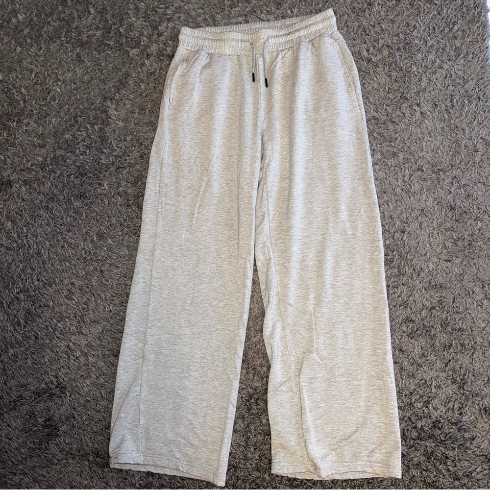 Gray Comfy Wide Leg Lounge Pants